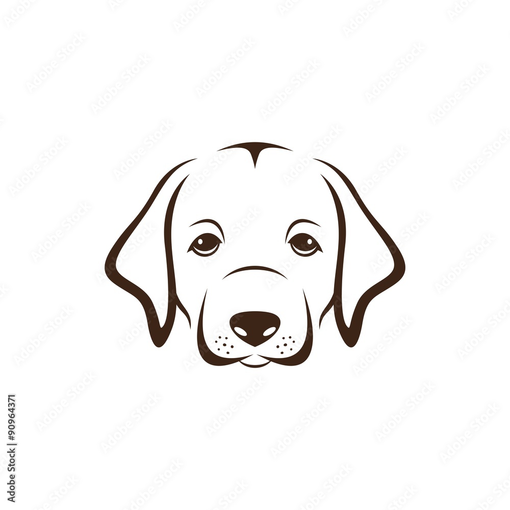 Dogs Face Silhouette Logo Template Stock Vector | Adobe Stock