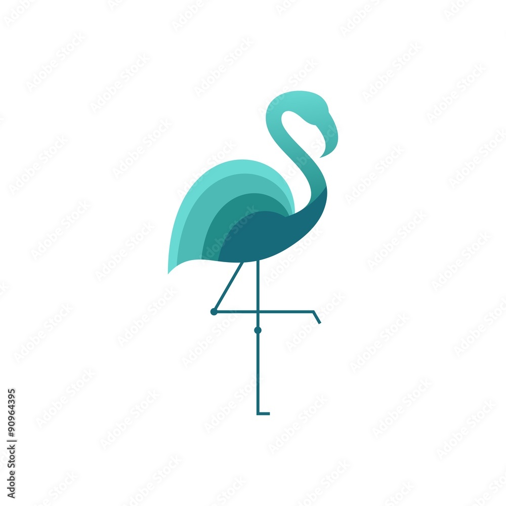 Naklejka premium Flamingo Logo Template