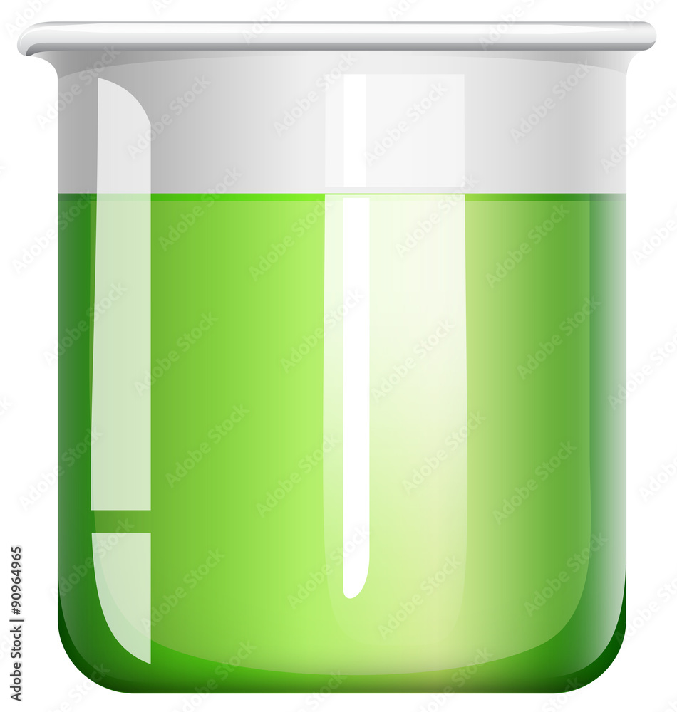 Green liquid in beaker