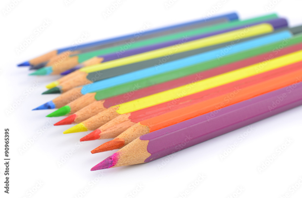 Colour pencils isolated on white background Colour pencils isolated on white background