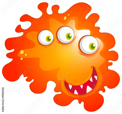 Bacteria with monster face