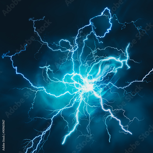 Electric storm. Abstract science and power industry backgrounds