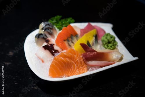 Japanese food, sea food sashimi