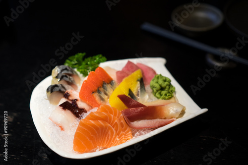 Japanese food, sea food sashimi