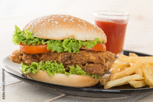 crispy chicken burger