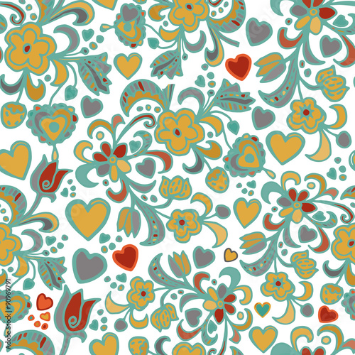 Cartoon vector doodles hand drawn cinema seamless pattern
