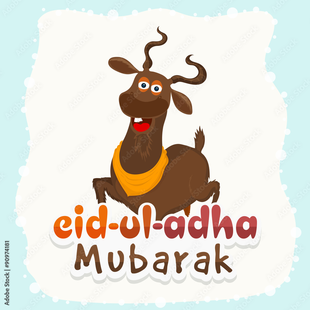 Eid-Al-Adha celebration with goat. Eid-Al-Adha celebration with goat.