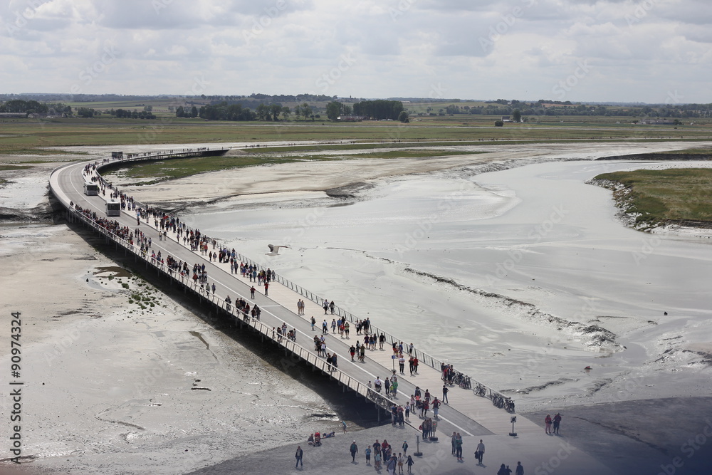 Mont saint-Michel passerelle Mont saint-Michel passerelle