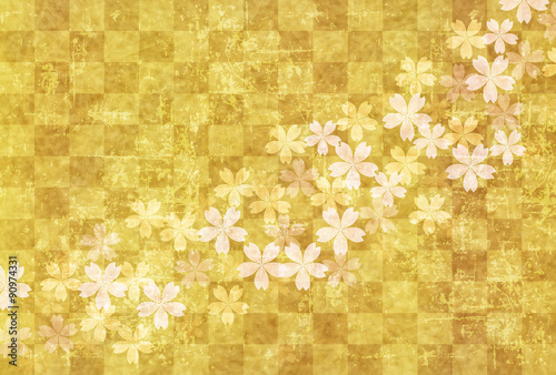 桜　和紙　背景