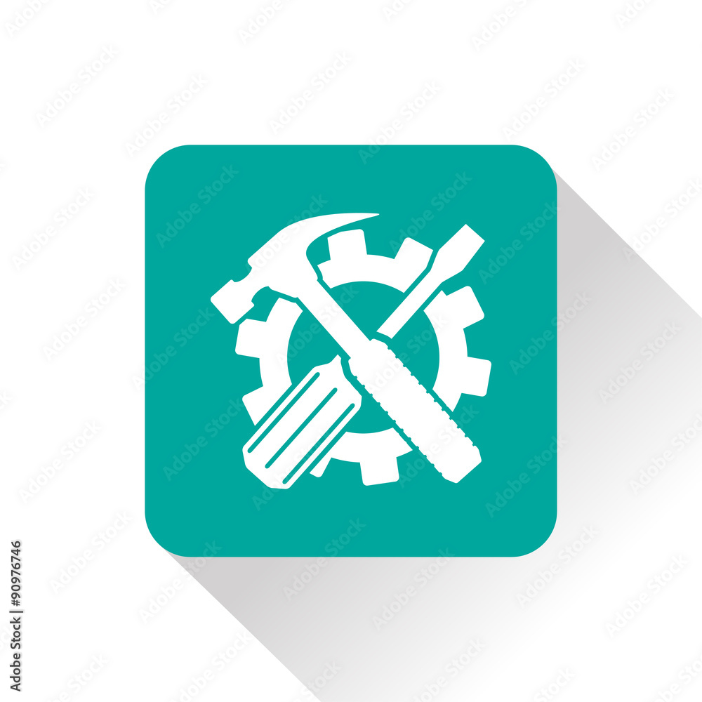 Crossed screwdriver and hammer tools, vector Crossed screwdriver and hammer tools, vector