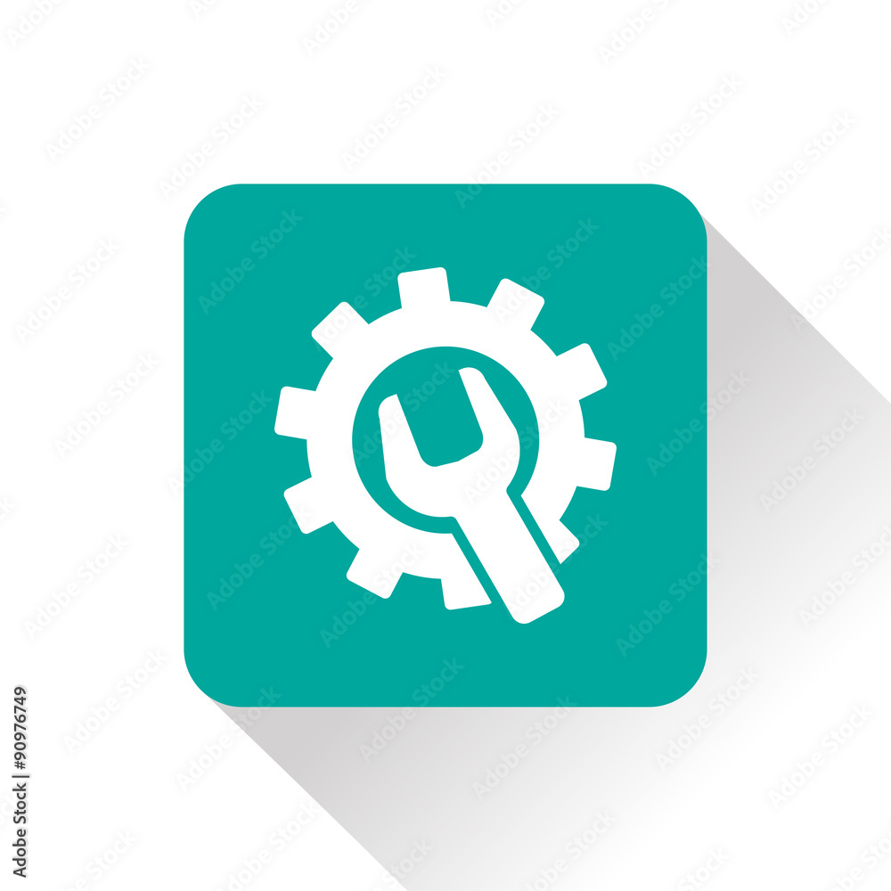 Wrench and gear icon, vector illustratoon Wrench and gear icon, vector illustratoon