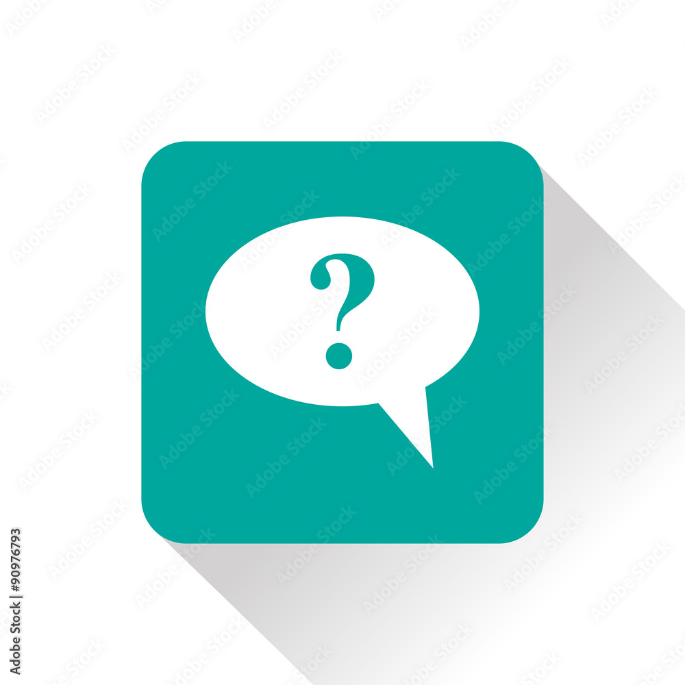 Icon of speech bubble with question mark, vector illustration Icon of speech bubble with question mark, vector illustration