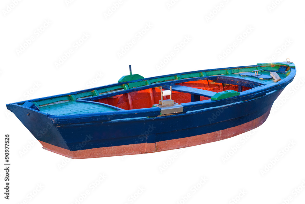 fishing boat Isolated on white background fishing boat Isolated on white background