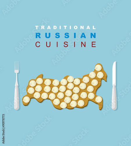 Russian traditional cuisine. Russians national dish. Dumplings o