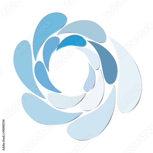 Wasser, Wassertropfen - Logo mit vielen blauen Tropfen, Wasser trinken