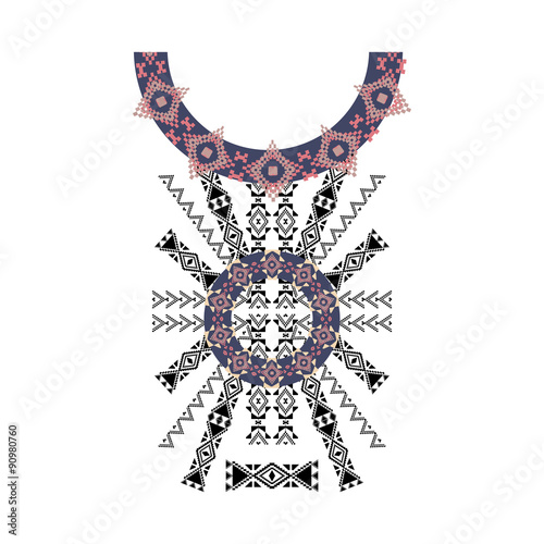 Neck design in ethnic style for fashion