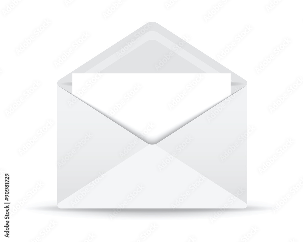 white open envelope