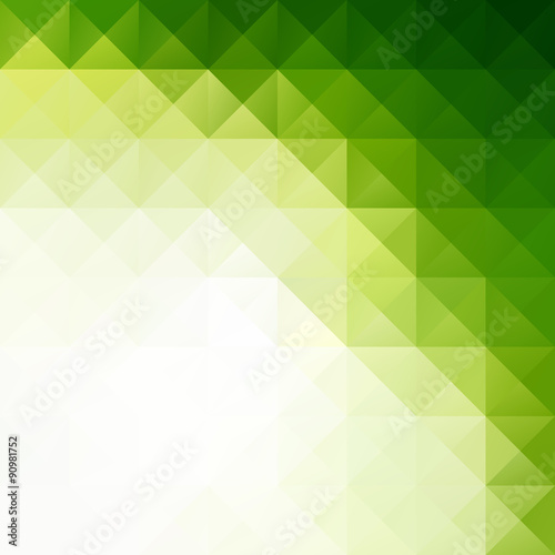 Fototapeta Naklejka Na Ścianę i Meble -  Green Grid Mosaic Background, Creative Design Templates