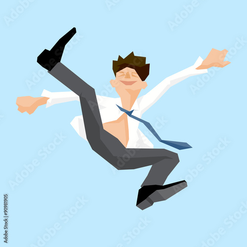 Businessman jump.
