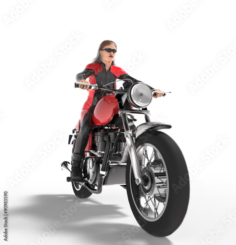 woman riding on motorbike