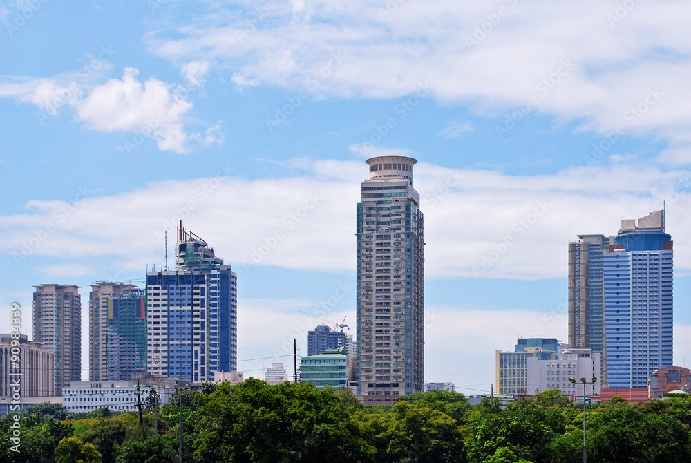 Metro Manila City Philippines Skyline