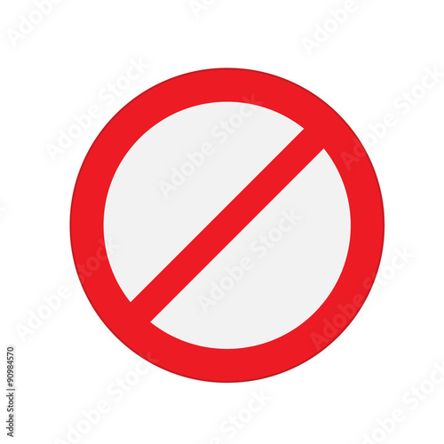 Prohibition Sign . Vector illustrations
