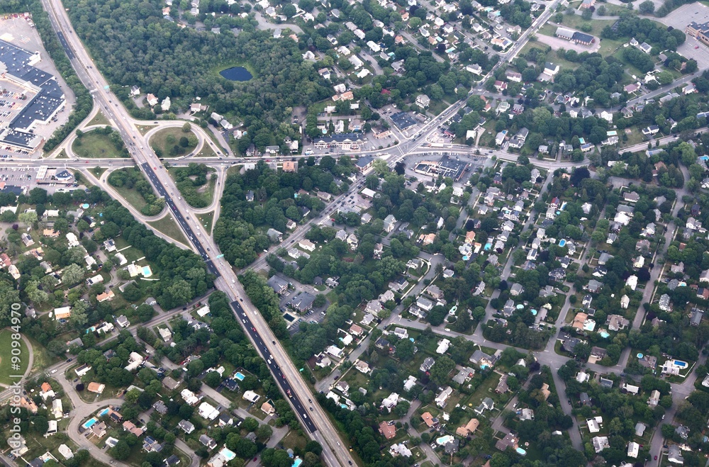 Aerial View Suburbia