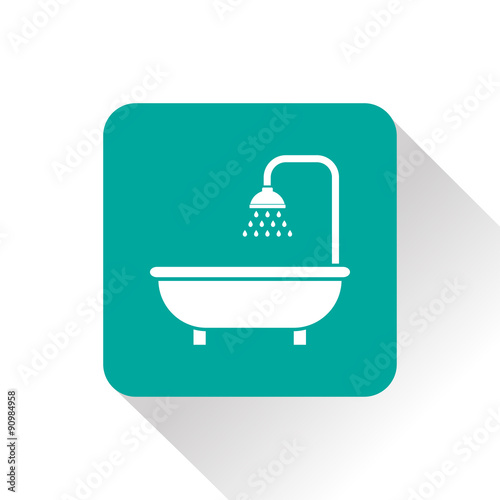 shower icon. Bathroom symbol © icon_craft_studio