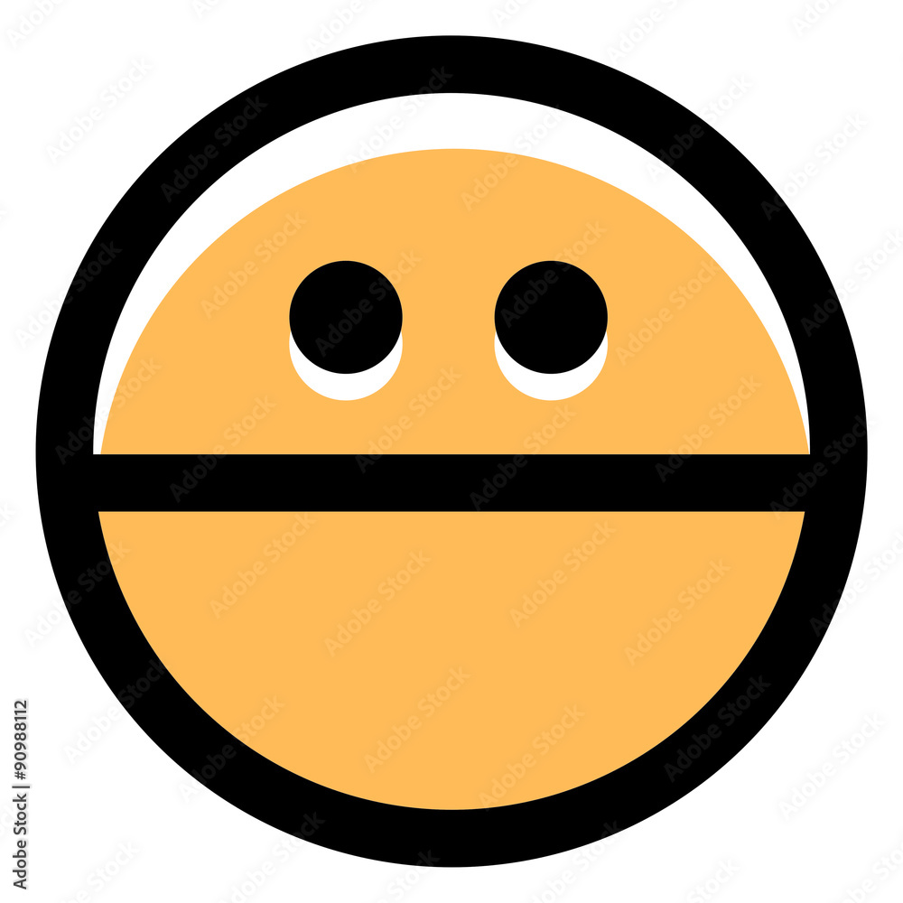 Fototapeta premium smiles icon,pensive smiley