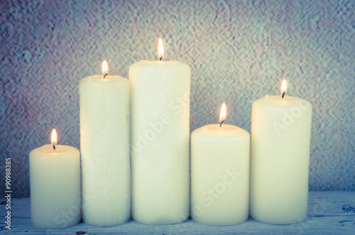 burning candles decoration