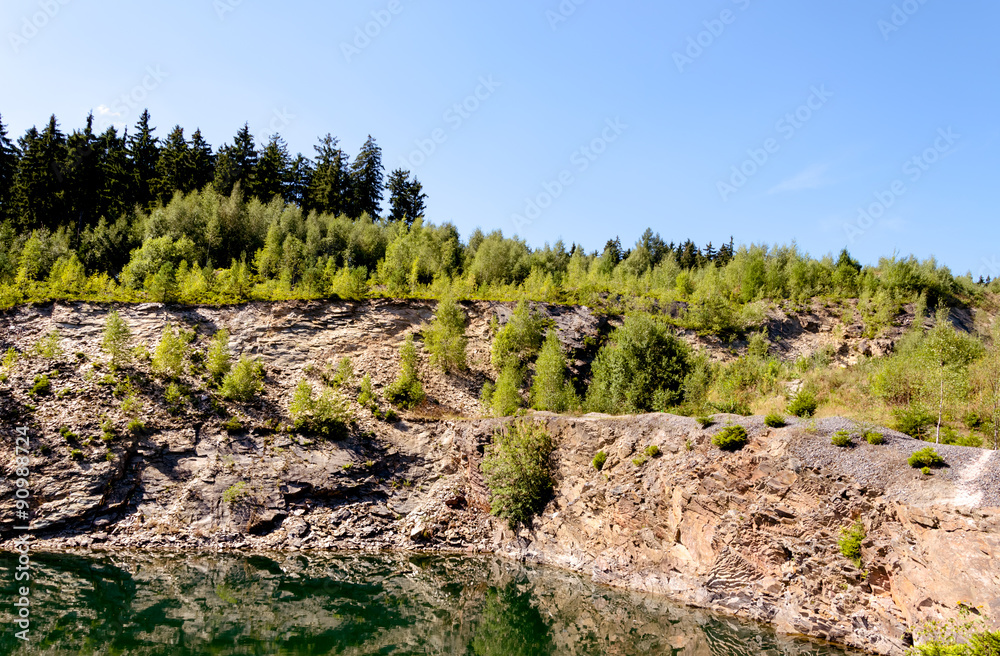 Quarry with lake