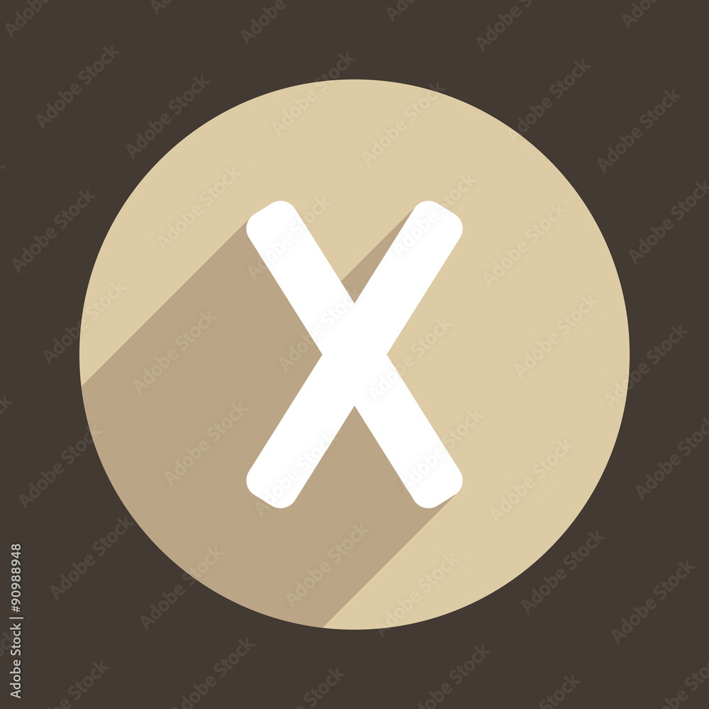 Fototapeta premium Letter X Logo Flat Icon Style. Vector