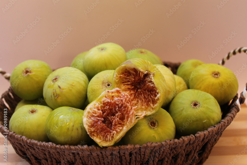 Figs ripe fruit in a basket summer Turkey Figs ripe fruit in a basket summer Turkey