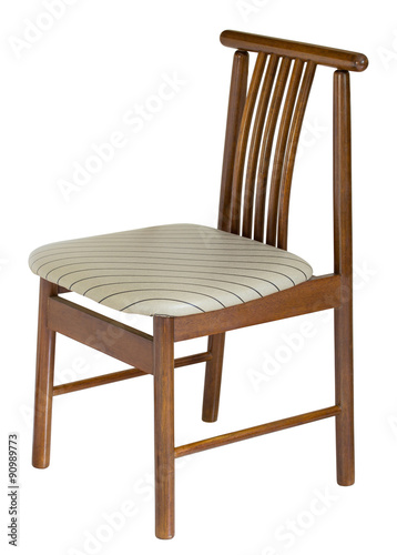 wooden chair isolated on white