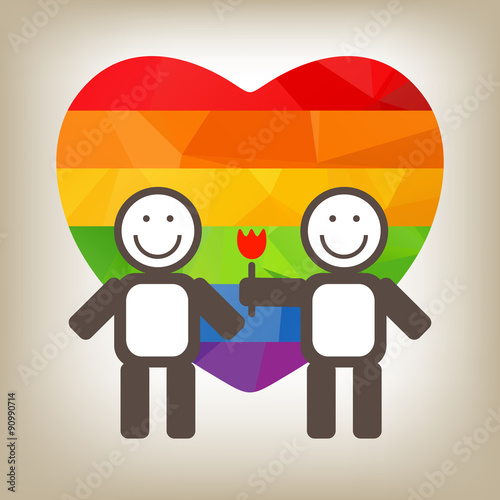 gay couple and flower