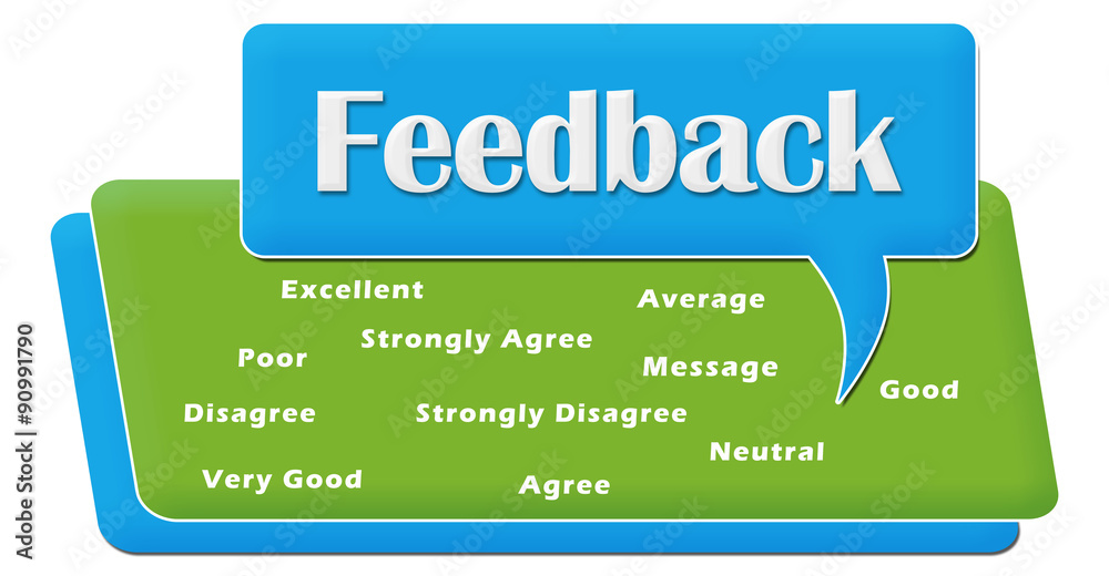 Obraz premium Feedback Comment Symbol Block 