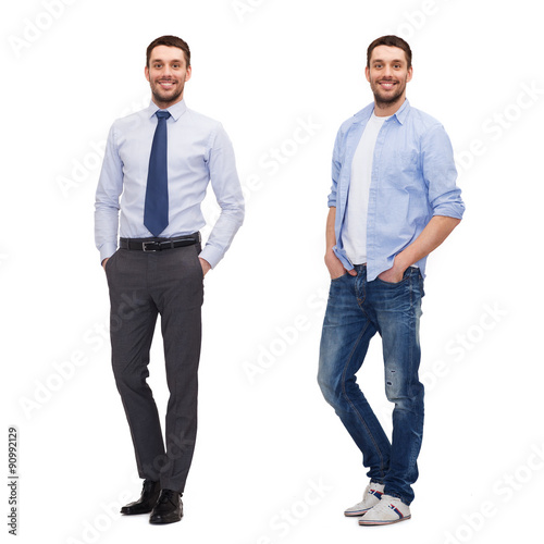Canvas Print same man in different style clothes