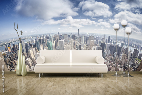 photo wall mural sofa floor