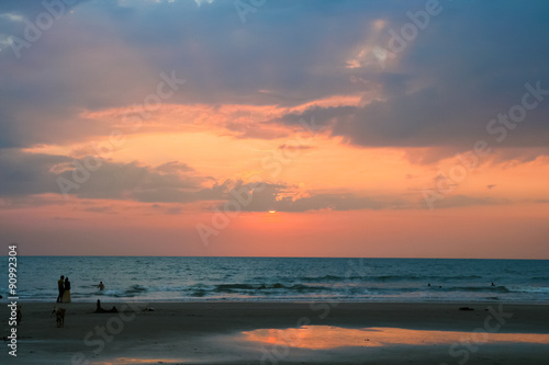 Calm sunset at goa india