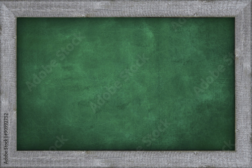 empty green chalkboard background photo