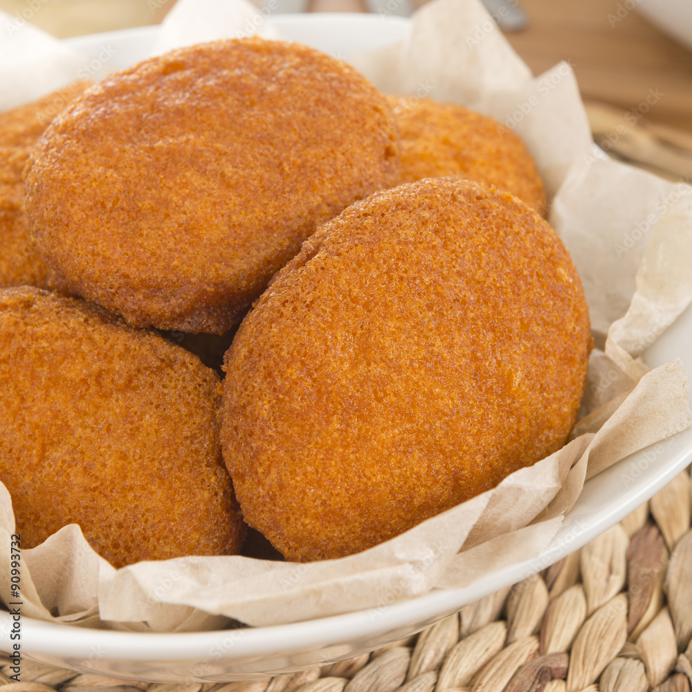 Acaraje Traditional Brazilian fritters made with blackeyed peas and
