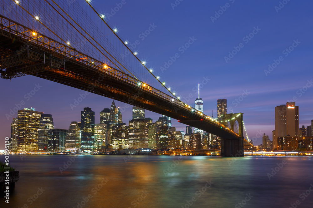 Naklejka premium New York and The Brooklyn Bridge 