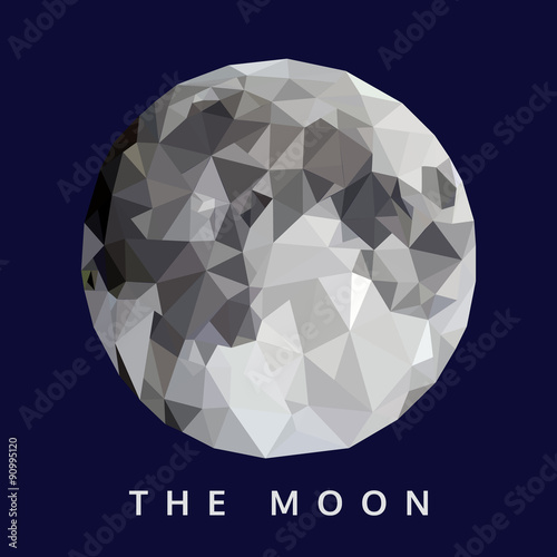 polygonal moon, elements of this vector furnished by NASA