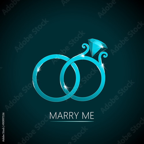 Wedding Rings. Marry Me Background