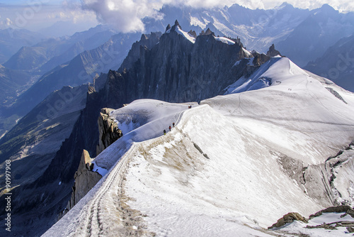 Принти на полотні La crête de l'aiguille du midi