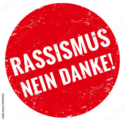 Rassismus nein danke Stempel