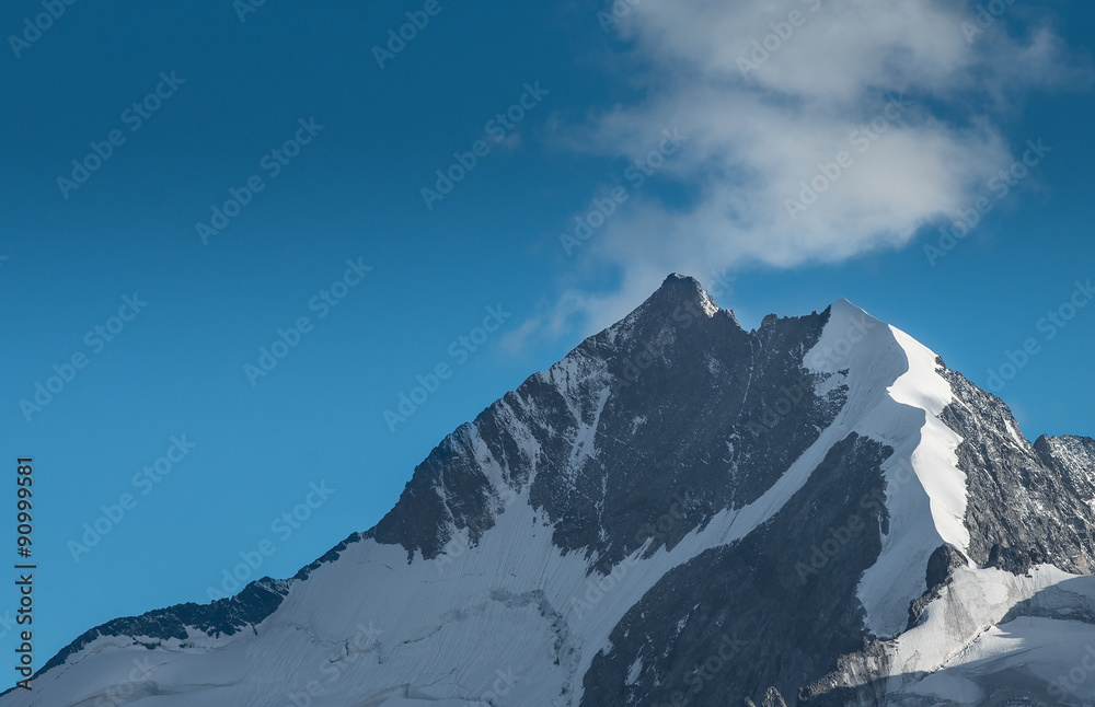 Peak Bernina peak in the Swiss Alps