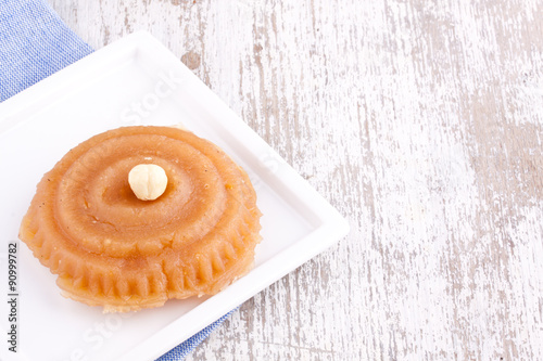 halvah with flour photo