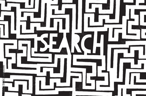 Search word inside complex maze