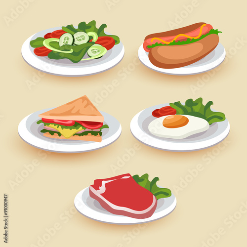 Set of food illustration